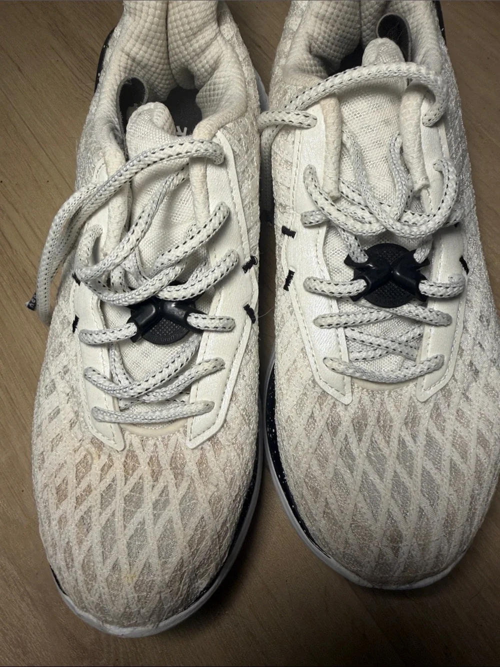 Under Armour White  Sneakers with Navy Accents